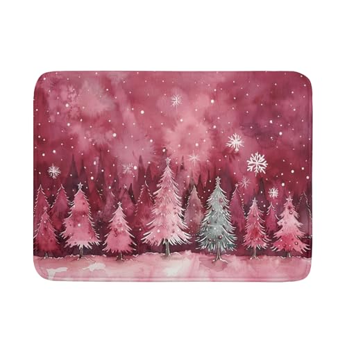 Pine Trees Dish Drying Pad Christmas Decorative Drying Mat Kitchen Essentials Absorbent Dishes Rack Pad 18 X 24 Inch