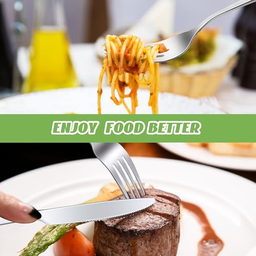 100 Pcs Stainless Steel Forks and Knives (100 Count)