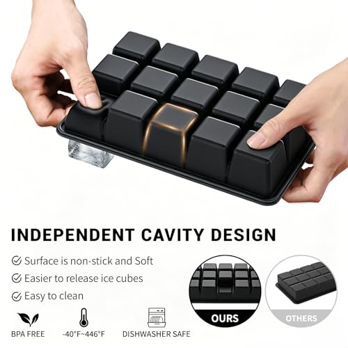 Silicone Ice Cube Tray 3 Pack (3 Count)