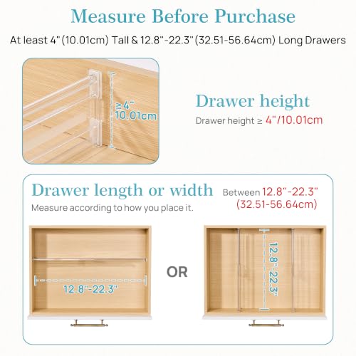 4" Regular Upgrade Drawer Divider for Clothes (12 Count)