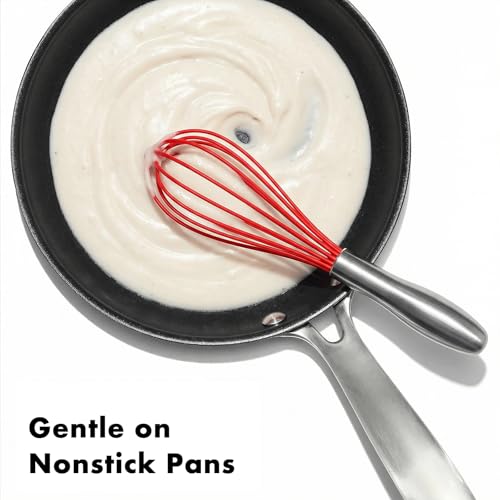 10 Inch Red Silicone Whisk