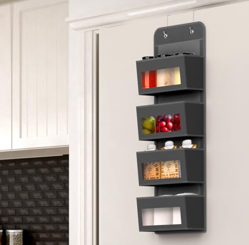 4 Clear Pocket Over Door Hanging Organizer