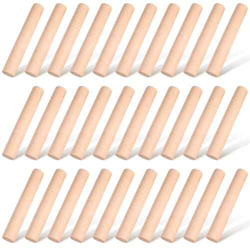 50 Pieces Small Rolling Pin Wood Mini Dumpling Dough Roller (50 Count)