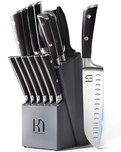 15 Pcs Japanese Knives Set for Kitchen (15 Count)