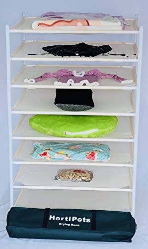Herb Drying Rack 8 Layer Drying Net Dryer Stand Square 28 x 28 Inch to Dry Laundry Clothes or Cure Plants Like Herb Fruit Flowers
