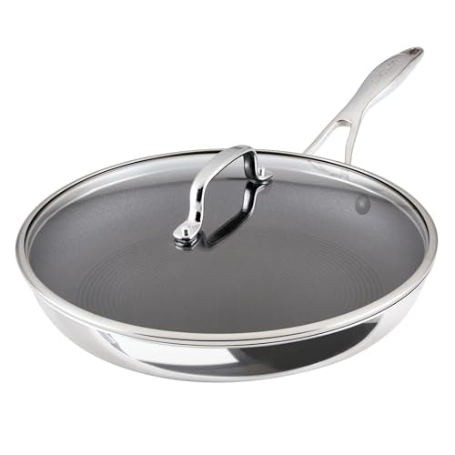 C1 Series Clad Stainless Steel with ScratchDefense Technology Cookware Nonstick Induction Frying Pan