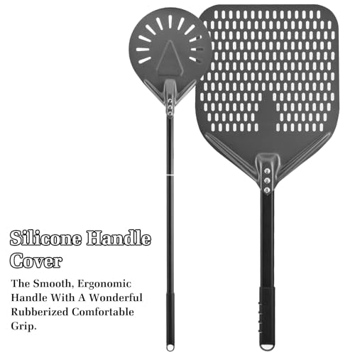 12 Inch + 9 Inch Perforated Pizza Peel Set (2 Count)