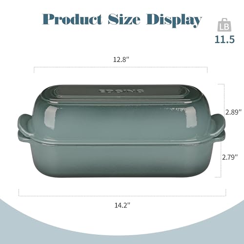 Enameled Cast Iron Loaf Pan with Lid