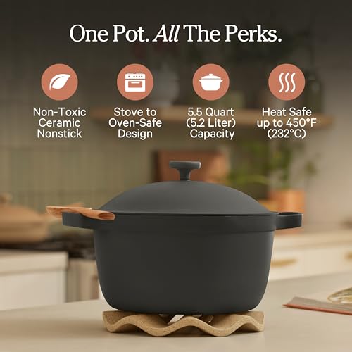 Perfect Pot 5.5 Qt Nonstick Ceramic Pot & Dutch Oven with Lid