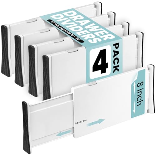 Adjustable Drawer Dividers (4 Count)