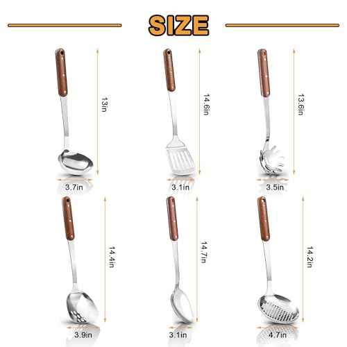 Stainless Steel Cooking Utensils Set (6 Count)