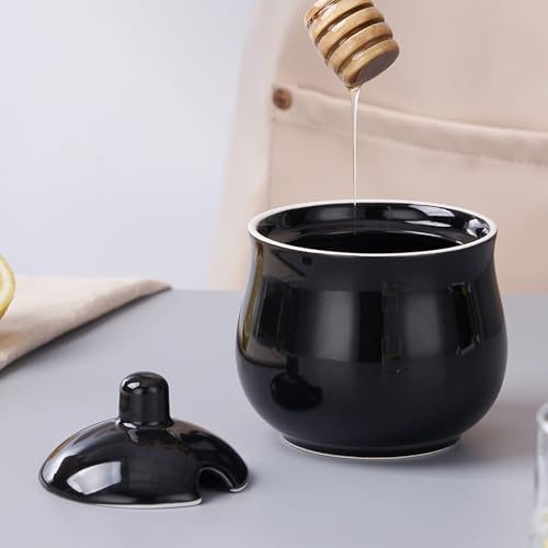 7 OZ Ceramic Sugar Bowl with Lid and Spoon