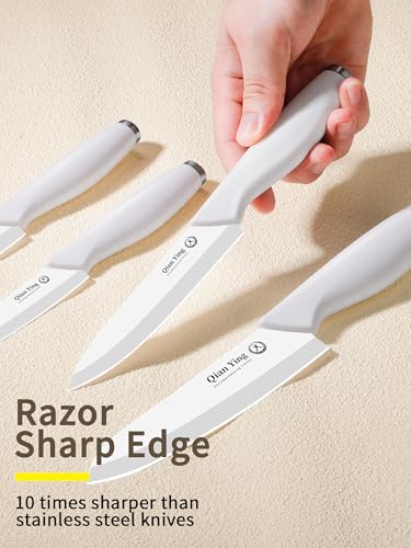 Pure Strengthening Ceramic Knife Set for Kitchen with Sheath 9Pcs (9 Count)