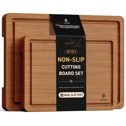 Bamboo Cutting Board Set Non Slip Feet Over Sink Gifts Best Mama Mommy Bonus Busy Mom Ever Christmas Xmas Birthday Law Step Stepmom Stepmother Who Have Everything Good Unique Useful Present (2 Count)