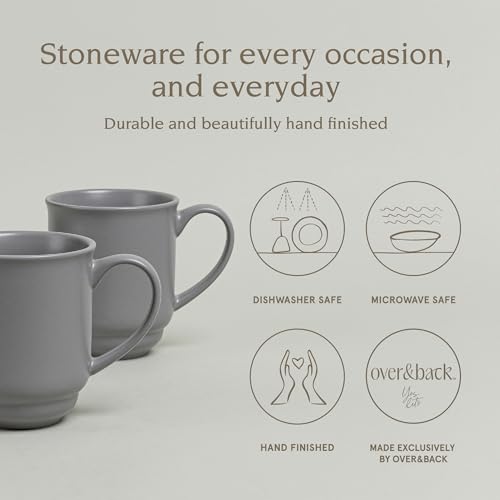 over&back Rim Stoneware Coffee Mugs