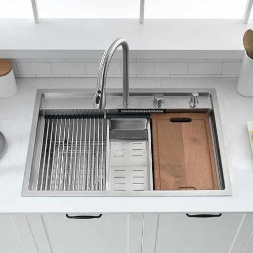 30 inch Drop in Kitchen Sink with Faucet Combo