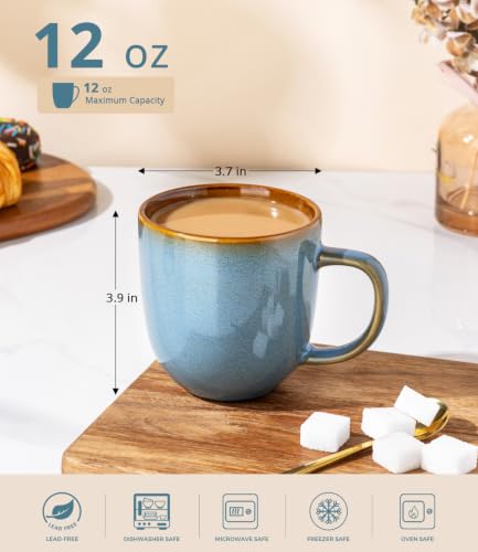 Ceramic Coffee Mugs Set of 6 (6 Count)