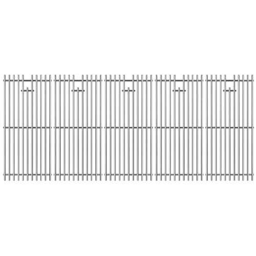 19-1/4" Stainless Steel 5 Cooking Grates Replacement Parts for Bull Angus 40" Grill 57568 57569 57568CE 57568AGA 57569CE Brahma Lion Premium L90000 57569CE 57569CE And Cal Flame Gas Grill 16517