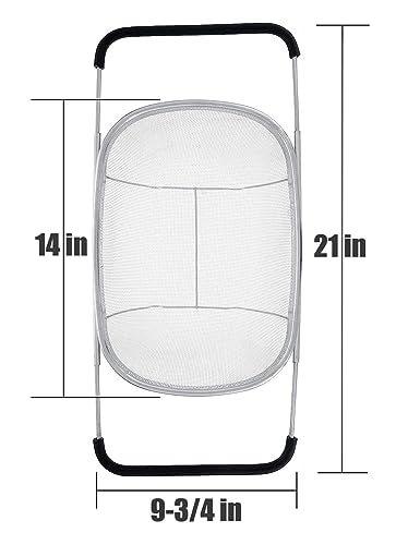 Fine Mesh Colander Over The Sink 6 Quart Stainless Steel Strainer Basket