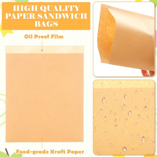 600 Pack Wax Paper Sandwich Bags 10x8 inch (600 Count)