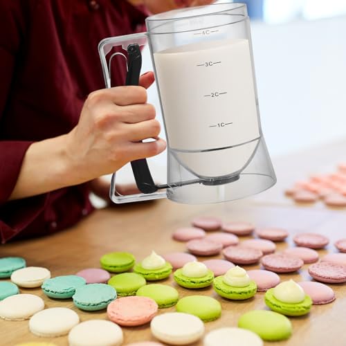 2 Pcs Handheld Batter Dispenser Squeeze Handle 4 Cups