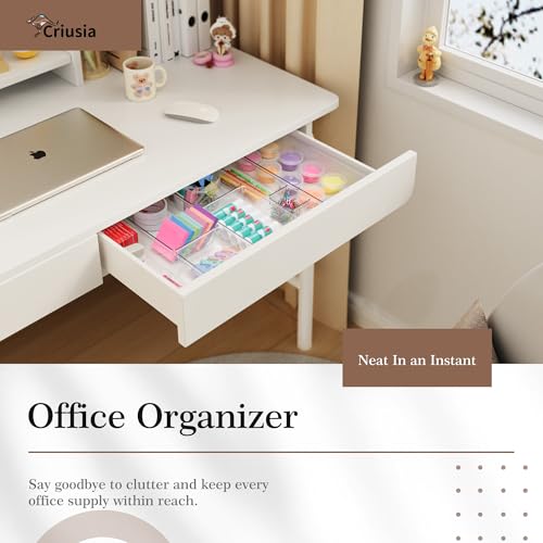 11 PCS Clear Plastic Drawer Organizer Set (11 Count)