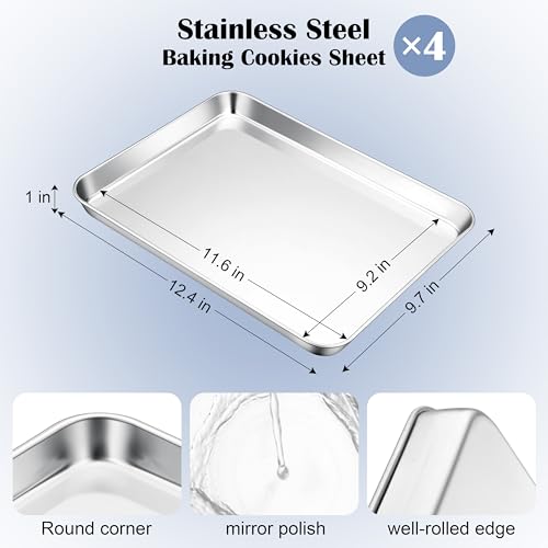 Stainless Steel Baking Sheets Set of 4 (4 Count)