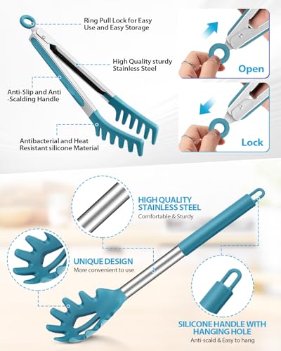 Silicone Spaghetti Spoon and Pasta Tong