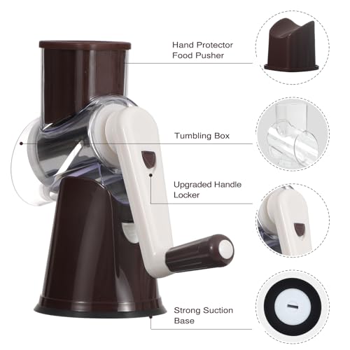 Rotary Cheese Grater Hand Crank Cheese Shredder for Fresh Cheese