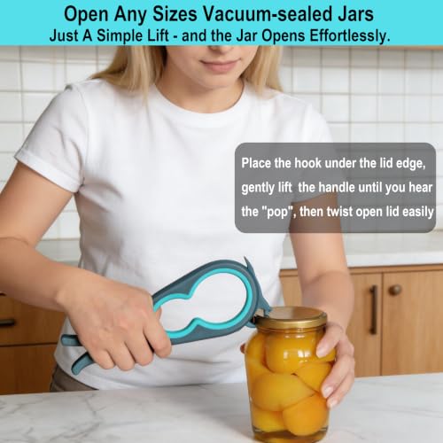 Jar Opener with Gripper Pads for Weak Hands