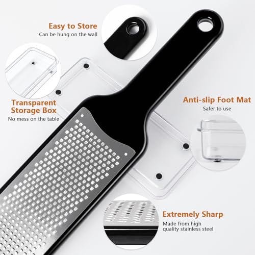 Citrus Lemon Zester & Cheese Grater with Container