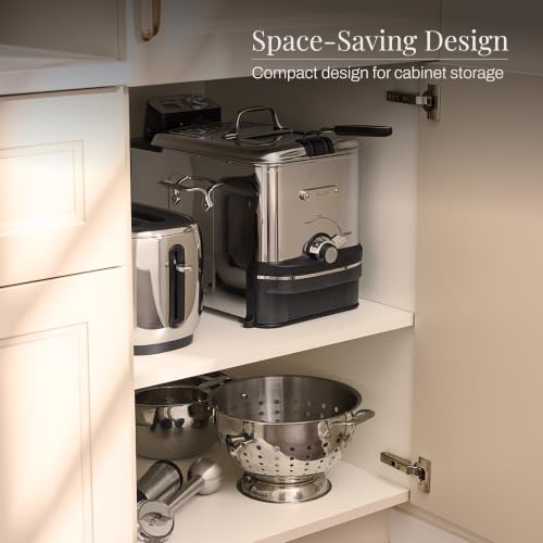 Electric Deep Fryer with Basket and Lid