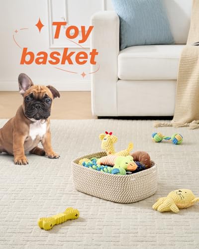 Small Woven Storage Basket for Organizing (3 Count)