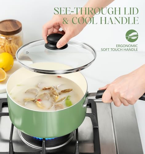 Nonstick Sauce Pan with Lid (3 Count)