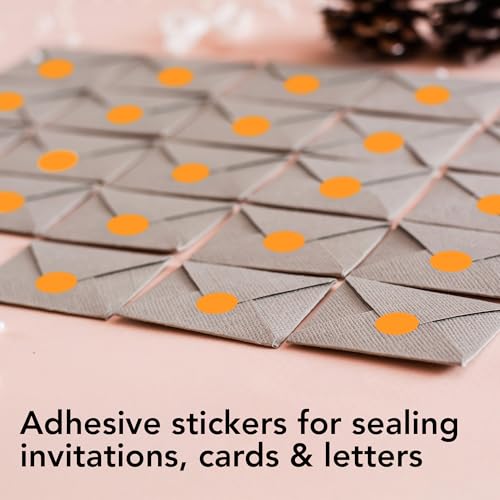 Neon Orange Round Circle Dot Sticker 1 (3000 Count)