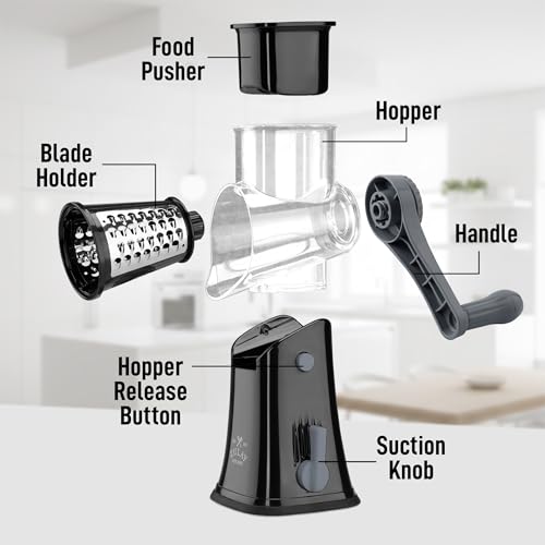 Rotary Cheese Grater 5 Blade Cheese Shredder