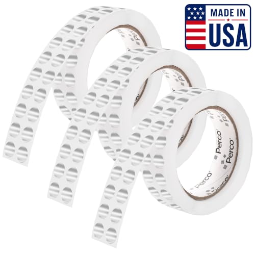 Metallic Silver Perforated Round Circle Dot Sticker 1 (3 Count)