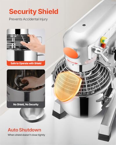20Qt Commercial Food Mixer with Timing Function
