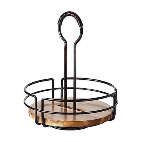 Mikasa Gourmet Basics Hanover Condiment Caddy with Rotating Caddy Organizer Design