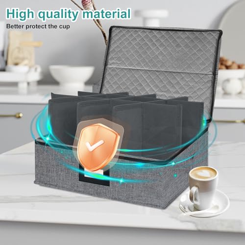 Mug and Cup Storage Box with Dividers