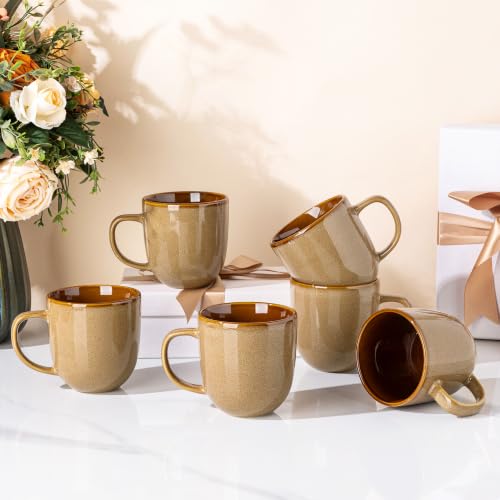Ceramic Coffee Mugs Set of 6 (6 Count)