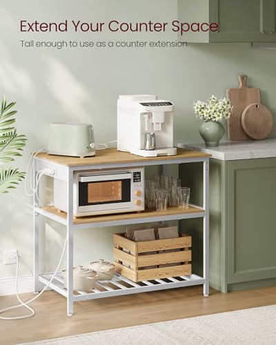 Kitchen Island with 3 Shelves