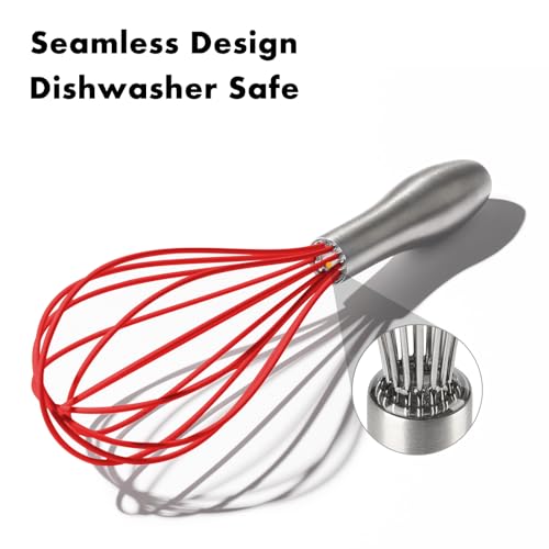 10 Inch Red Silicone Whisk
