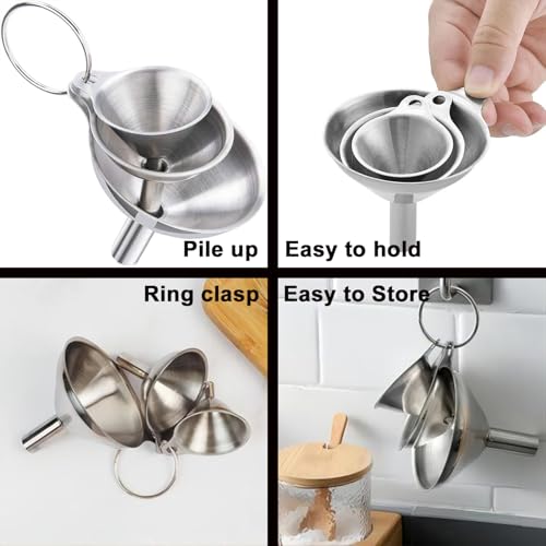 Funnels for Kitchen Bottle Filling (3 Count)