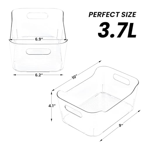 12 Pack Clear Plastic Storage Bins (12 Count)