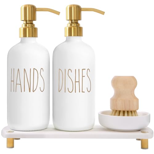 Soap Dispenser Set Comes with Stainless Steel Pumps (4 Count)