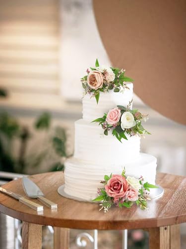 3Pcs Premade Cake Flowers (3 Count)