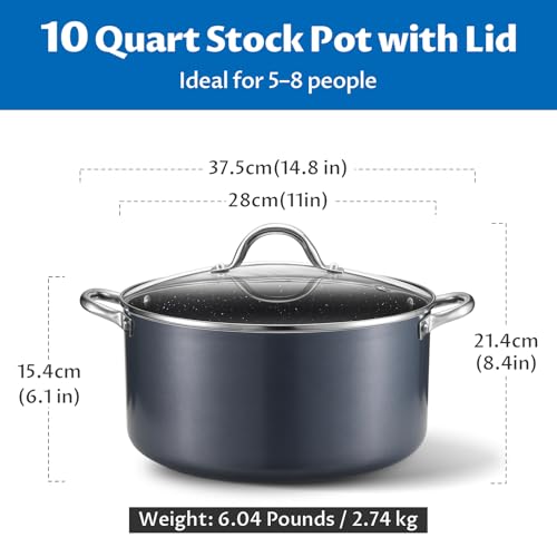 10 Quart Nonstick Stock Pot with Lid