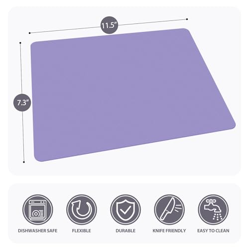 Small Flexible Plastic Cutting Boards for Kitchen Set of 5 (5 Count)