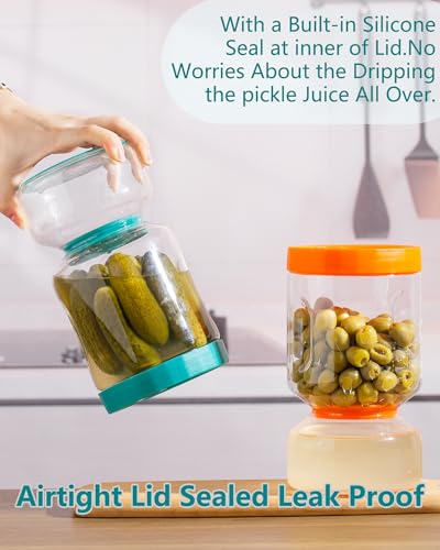 Pickle Jar with Strainer Flip (2 Count)